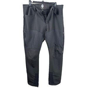 Club Ride Cycling Pants Mens Large Black Biking Performance 36x32 Zip Pockets